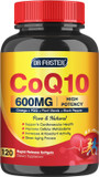 Coq10 600 Mg Softgels Coq10 Supplement - Cq10 Coenzyme-Q10 With Omega 3 & Pqq & Vitamin E Support Heart & Antioxidant, Coq10 400Mg Softgels, 60 Servings