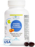 Core Med Science Liposomal Methylated Multivitamin B-Complex, 90 Softgels - Non-Gmo Active Super B Complex Vitamin Supplement For Heart Health - Vit Methyl B Complex Immune Support Supplement
