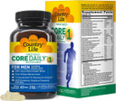 Country Life Core Daily-1 For Men - Multivitamin With Probiotics, Saw Palmetto, Pumpkin Seed Extract, And Coenzymated B Vitamins - Gluten-Free And Vegetarian - 60 Tablets