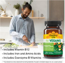 Country Life Max For Vegans - 120 Vegan Capsules - Daily Multivitamins For Men - Immune Support Supplement - Contains Vitamin B12, Iron, Amino Acids, Coenzyme B Vitamins - Gluten-Free