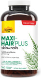 Country Life Maxi-Hair Plus 5000 Mcg Biotin, 360 Capsules, Certified Gluten Free, Certified Vegetarian