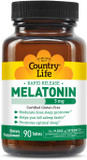 Country Life Melatonin Sleep Aid 3Mg - Non-Gmo, Gluten-Free, Vegan - Rapid-Release, Fast Dissolve Tablets For Optimal Sleep - No Yeast, Corn, Wheat, Soy - Pure, Authentic Ingredients
