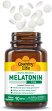 Country Life Melatonin Sleep Aid 3Mg - Non-Gmo, Gluten-Free, Vegan - Rapid-Release, Fast Dissolve Tablets For Optimal Sleep - No Yeast, Corn, Wheat, Soy - Pure, Authentic Ingredients