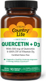 Country Life Quercetin 500Mg Capsules With Vitamin D3 800 Iu  Immune Support Supplement For Adults  Daily Immune Boosters  Quercetin Immune System Boost, 90 Capsules