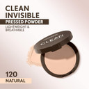 Covergirl Clean Invisible Pressed Powder, Lightweight, Breathable, Vegan Formula, Creamy Natural 120, 0.38Oz