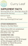 Curry Leaf B120 Alcohol-Free Herbal Extract Tincture, Concentrated Liquid Drops Natural Curry Leaf (Murraya Koenigii) Dried Leaf (4 Fl Oz)