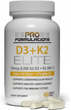 D3 + K2 Elite  Vitamin D3 + Vitamin K2  60 Day Supply  High-Potency, Bioavailable Mk-7