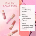 Dear Dahlia Petal Blur Cream Blush (Poppy) - Soft-Blur Vegan Blush With Lightweight, Cloud Melting Texture, High-Pigment, Long-Lasting, Buildable, Cream To Powder Finish. Sensitive Skin Friendly. 4G
