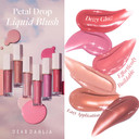 Dear Dahlia Petal Drop Blush (Hazy) - Weightless Buildable Liquid Blush With High-Pigment, Long-Lasting Dewy Finish, Natural Flush. Hydrating, Vegan, Cruelty-Free Korean Makeup For Cheeks. 0.14 Oz