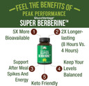 Dihydroberberine Super Berberine Supplement - Glucovantage® 200Mg Now 5X More Effective Than Regular Berberine Hcl Powder Capsules. Metabolism Support Keto Friendly Plus Vegan Extract Pills