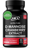 D-Mannose With Cranberry Extract Capsules 1500Mg  High Potency Usp Grade D-Mannose Supplement With Whole Fruit Cranberry Powder  Urinary Tract Support  Non-Gmo 60 Capsules