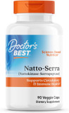 Doctors Best Natto-Serra, Supports Circulatory & Immune Health, Non-Gmo, Vegan 90 Veggie Caps