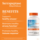 Doctors Best Serrapeptase, 40,000 Spu, Supports Sinus Health, Non-Gmo, Vegan 90 Veggie Caps