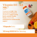 Doctor'S Best Vitamin D3 + K2 (Vitamin K2 As Mk-7), Supports Bone, Tissue, & Arterial Health, Calcium Absorption  Non-Gmo  Gluten Free  Vegetarian, 5000 Iu, 60 Veggie Caps