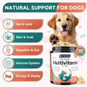 Dog Multivitamin, Dog Vitamins And Supplements, Multivitamin For Dogs With Glucosamine, Probiotics & Omega 3 For Joint, Digestive, Skin, Coat And Immune Health, Chicken Flavor - 180 Bites