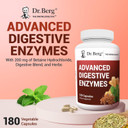 Dr. Berg Advanced Digestive Enzymes With Apple Cider Vinegar - Includes Digestive Health Ingredients Like Betaine Hydrochloride (Hci), Ginger Root & Peppermint Leaf - 180 Capsules