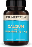 Dr. Mercola Calcium With Vitamins D3 & K2 - Supports Bone & Heart Health* - Calcium With Vitamins D3 & K2 - Eggshell-Derived - Non-Gmo, Gluten-Free & Soy Free - 30 Capsules (30 Servings)
