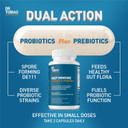 Dr. Tobias Deep Immune Probiotics & Prebiotics, Dual Action Digestion & Immune Support With Preforpro Prebiotics & Delayed Release Spore Forming Probiotics For Women & Men, 120 Capsules, 60 Servings