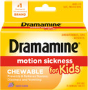 Dramamine Motion Sickness Relief For Kids - Chewable Grape Flavor, 8 Count