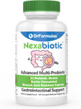 Drformulas' Best Probiotics For Women & Men | Nexabiotic Multi Probiotic With Saccharomyces Boulardii, Lactobacillus Acidophilus, B. Infantis, Prebiotic 60 Count Capsules (Not Pearls)