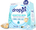 Dropps Sensitive Skin Laundry Detergent Pods, Crisp Breeze (64 Count) - Dermatologist Tested Laundry Pods - He Compatible Laundry Supplies For Clean Clothes, Vegan & Dye-Free