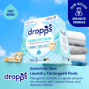 Dropps Sensitive Skin Laundry Detergent Pods, Crisp Breeze (64 Count) - Dermatologist Tested Laundry Pods - He Compatible Laundry Supplies For Clean Clothes, Vegan & Dye-Free