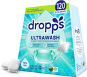 Dropps Ultrawash Dishwasher Pods, Fresh Rain (120 Count) - Biobased Power Deep Clean Dishwasher Detergent Tablets For Sparkling Shiny Dishes - No Rinse Aid Or Pre-Wash Needed - Dishwashing Pods