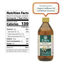 Eden Organic Safflower Oil, Unrefined, High Oleic, Traditionally Pressed, 16 Fl Oz Amber Glass