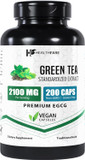 Egcg Green Tea Extract Supplement, 2100Mg | 200 Capsules | Standardized 50% Egcg, 98% Polyphenols | 80% Catechins | Non-Gmo | Gluten-Free