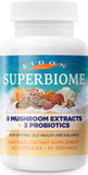 Eidon Ionic Minerals Superbiome, Mushroom Extract Supplement, Mushroom Complex Capsules With Reishi, Chaga, Lions Mane, Cordyceps, Turkey Tail, 30 Servings