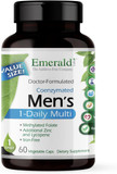 Emerald Labs Men'S 1 Daily Multi - Additive-Free Men'S Multivitamin - Includes Lycopene, Zinc, Vitamin D3, & More - Supports Bones, Prostate & Vision* - 30 Vegetable Capsules