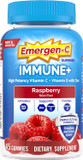 Emergen-C Immune+ Immune Gummies, Vitamin D Plus 750 Mg Vitamin C, Immune Support Dietary Supplement, Caffeine Free, Gluten Free, Raspberry Flavor - 45 Count