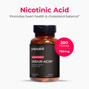 Enduracin - Extended Release Niacin For Optimal Absorption & Low-Flush Vitamin B3 Niacin, Non-Gmo, Vegan, Gluten Free Niacin 750Mg, 200 Tablets