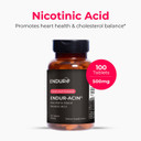 Endur-Acin, Extended Release Niacin For Optimal Absorption & Low-Flush Vitamin B3 Niacin 500Mg, Premium Niacin Supplement Manufactured In The Usa, 100 Tablets