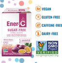 Ener-C Sugar Free Energy Passion Fruit Multivitamin Drink Mix Vitamin C 1000Mg & Electrolytes - Natural Immunity Support With Real Fruit Juice Powders - Non-Gmo Vegan & Gluten Free - 30 Count
