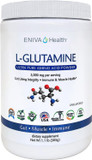 Eniva Health L-Glutamine Pure Powder, Unflavored (101 Servings) | Vegan, Gluten-Free, Sugar-Free, Non-Gmo | Doctor-Formulated, Usa Made | Gut Health, Leaky Gut, Bloating, Muscle Health, Immune System