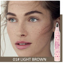 Erinde 2Pcs Freckle Pen, Natural Lifelike Freckle Makeup Pen Magic Freckle Color, Waterproof Longlasting Soft Dot Sopt Pen For Natural Effortless Sunkissed Makeup, Light Brown