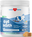 Eye Support For Dogs - 90 Soft Chews - Dog Supplements For Vision, Eye Vitamins For Dogs, With Cod Liver Oil Antioxidant, Dog Omega Supplement, Omega 3 Epa And Dha Fatty Acids
