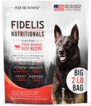 Fidelis Freeze Dried Raw Dry Dog Food For Small, Medium, Large Dogs, High Protein, Chicken, Blueberries, Superfoods, Omega 3, Grain Free, Kibble-Alternative, Adult & Puppy, Made In Usa, Chicken, 2 Lbs