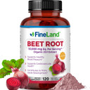 Fineland Beet Root Capsules | Blood Pressure Support 10,000Mg Equivalent Per Serving | 20:1 Extract,120 Vegan Capsules  Immune System, Circulation & Heart Health  Non Gmo, Made In Usa