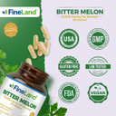 Fineland Bitter Melon 25:1 Extract 12,500Mg Strength, 10% Bitter Principles, 160 Vegan Capsules, Supports Digestive Health, Standardized And Concentrated 25X Extract, Non-Gmo Made In Usa