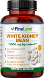 Fineland White Kidney Bean Extract 10:1  19,500 Mg Equivalent Per Serving, 210 Vegan Capsules  Supports Carb Metabolism & Digestive Comfort  Non-Gmo, Made In Usa