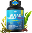 Fish Oil Alternative 1200Mg Omega 3 Supplement, Omega 3 Fish Oil Softgels W/Epa Dha, Plant Based Sustainably Sourced, Vegan Algae Science 2:1 Ratio, For Brain Eye, No Fish Taste, 120Cts