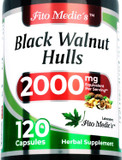 Fito Medic'S Lab - Black Walnut Hull, Pure - Black Walnut- 2000 Mg Per Serving, For Cleansing And Detoxifying, Ultra High Absorption