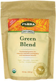 Flora - Green Blend - Offers Optimum Nutrition - Features Fermented Grass Blend - With Barley, Oat, Wheat & Alfalfa Grass - Organic, Non-Gmo, Vegetarian & Soy-Free - 8.9 Oz. Powder