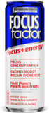 Focus Factor Energy Drink - 12 X 355Ml Cans (Fruit Punch Flavour) - With Focus + Energy - Lightly Carbonated, Sugar Free, Low Calorie With Vitamin B6 & Vitamin B12