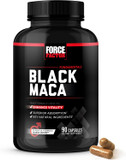 Force Factor Black Maca Root Supplement For Men, 1000Mg Maca Negra Extract For Energy, Hormonal Balance & Vitality, Superior Absorption With Bioperine, 90 Capsules
