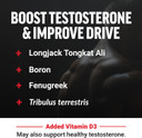 Force Factor Test X180 Ignite Total Testosterone Booster For Men With Fenugreek Seed And Green Tea Extract To Build Lean Muscle, Boost Energy, And Improve Performance, 60 Count