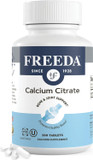 Freeda Calcium Citrate  Kosher Vegan Bone Strength Supplement  Supports Bone Density & Muscle Function  Calcium 1000Mg Per Serving  No Added Vitamin D  (250 Tablets)