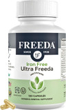 Freeda Ultra Multivitamin Capsules  High-Potency Daily Supplement For Men & Women  Iron-Free  120 Count  Kosher Certified